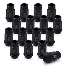 Load image into Gallery viewer, JDM Sport M12 X 1.5 Aluminum Open Lug Nuts Black (16 Piece)
