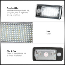 Load image into Gallery viewer, Audi A3 A4 A5 A6 A8 Q7 White SMD LED License Plate Lights Clear Len