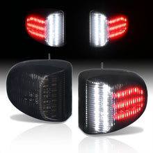 Load image into Gallery viewer, Chevrolet Silverado Tahoe Suburban 1999-2013 / GMC Sierra Yukon 1999-2013 / Cadillac Escalade 2002-2006 White & Red LED License Plate Lights Smoke Len