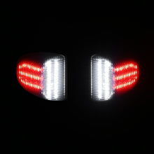 Load image into Gallery viewer, Chevrolet Silverado Tahoe Suburban 1999-2013 / GMC Sierra Yukon 1999-2013 / Cadillac Escalade 2002-2006 White & Red LED License Plate Lights Smoke Len