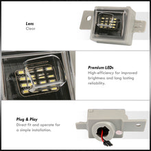 Load image into Gallery viewer, Chevrolet Silverado 2014-2023 / Chevrolet Colorado 2015-2022 / GMC Sierra 2014-2023 / GMC Canyon 2015-2022 White SMD LED License Plate Lights Clear Len