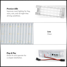 Load image into Gallery viewer, Cadillac XTS 2018-2019 / Chevrolet Camaro 2014-2023 / Malibu 2013-2016 / Volt 2011-2019 White SMD LED License Plate Lights Clear Len