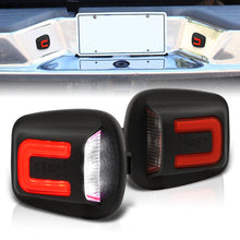 Load image into Gallery viewer, Dodge Dakota 1997-2010 / RAM Dakota 2011 / Mitsubishi Raider 2006-2009 White &amp; Red Bar SMD LED License Plate Lights Clear Len
