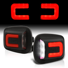 Load image into Gallery viewer, Dodge Dakota 1997-2010 / RAM Dakota 2011 / Mitsubishi Raider 2006-2009 White & Red Bar SMD LED License Plate Lights Clear Len