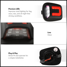 Load image into Gallery viewer, Dodge Dakota 1997-2010 / RAM Dakota 2011 / Mitsubishi Raider 2006-2009 White & Red Bar SMD LED License Plate Lights Clear Len
