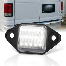 Load image into Gallery viewer, Ford E-150 E-250 E-350 1992-2018 / E-450 1996-2007 White SMD LED License Plate Lights Clear Len