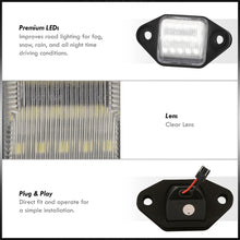 Load image into Gallery viewer, Ford E-150 E-250 E-350 1992-2018 / E-450 1996-2007 White SMD LED License Plate Lights Clear Len
