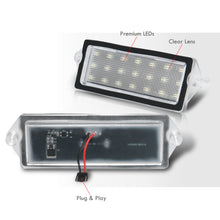 Load image into Gallery viewer, Hummer H2 2003-2009 / Cadiliac Deville 1994-1999 / Cadillac Seville 1998-2004 White SMD LED License Plate Lights Clear Len