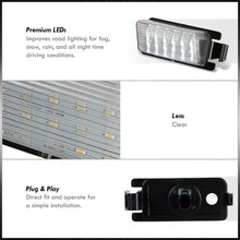Load image into Gallery viewer, Infiniti G37 2008-2013 / Nissan 350Z 370Z 2003-2020 White SMD LED License Plate Lights Clear Len