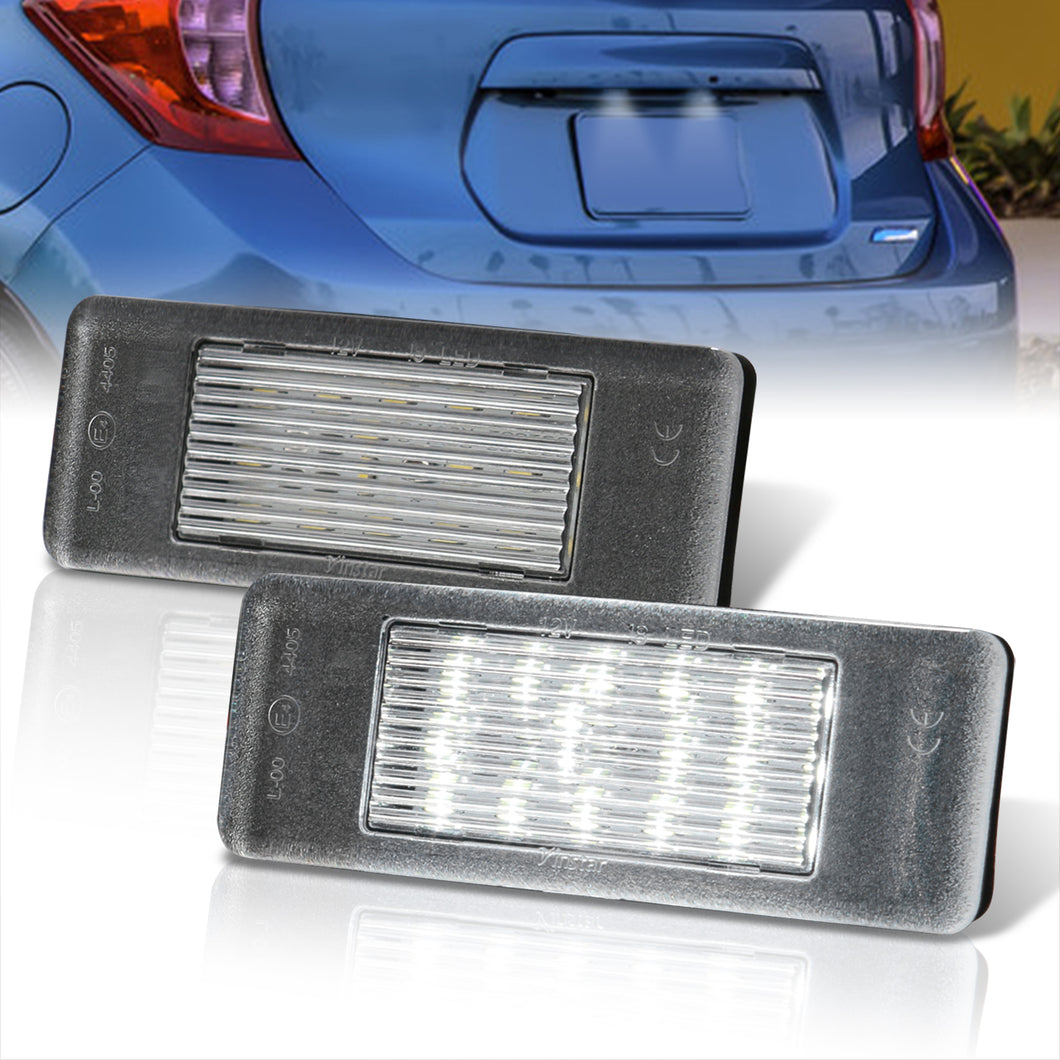 Mercedes Benz / Fiat / Infiniti / Lancia / Nissan / Toyota / Volkswagen White SMD LED License Plate Lights Clear Len