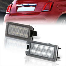 Load image into Gallery viewer, Fiat 500 2013-2020 / Dodge Viper 2015-2017 / Jeep Grand Cherokee 2014-2022 / Maserati Levante 2017-2022 White SMD LED License Plate Lights Clear Len