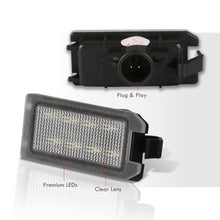 Load image into Gallery viewer, Fiat 500 2013-2020 / Dodge Viper 2015-2017 / Jeep Grand Cherokee 2014-2022 / Maserati Levante 2017-2022 White SMD LED License Plate Lights Clear Len