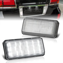 Load image into Gallery viewer, Lexus GX470 2003-2009 / LX470 1998-2007 / LX570 2008-2011 / Toyota Land Cruiser 1998-2021 White SMD LED License Plate Lights Clear Len