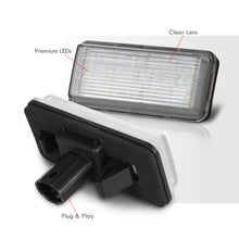 Load image into Gallery viewer, Lexus GX470 2003-2009 / LX470 1998-2007 / LX570 2008-2011 / Toyota Land Cruiser 1998-2021 White SMD LED License Plate Lights Clear Len
