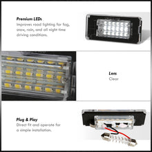 Load image into Gallery viewer, Mini Cooper Hatchback R56 2007-2013 / Cooper Convertible R57 2009-2015 / Cooper Coupe R58 2012-2015 / Cooper Roadster R59 2012-2015 White SMD LED License Plate Lights Clear Len