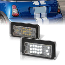 Load image into Gallery viewer, Mini Cooper Hatchback R50 R53 2002-2006 / Cooper Convertible R52 2004-2008 White SMD LED License Plate Lights Clear Len