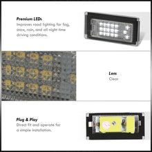 Load image into Gallery viewer, Mini Cooper Hatchback R50 R53 2002-2006 / Cooper Convertible R52 2004-2008 White SMD LED License Plate Lights Clear Len