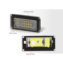 Load image into Gallery viewer, Mini Cooper Hatchback R50 R53 2002-2006 / Cooper Convertible R52 2004-2008 White SMD LED License Plate Lights Clear Len