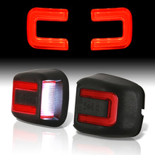 Load image into Gallery viewer, Nissan Titan 2007-2015 / Armada 2008-2015 / Frontier 2007-2021 / Xterra 2007-2015 / Suzuki Equator 2009-2012 White & Red Bar SMD LED License Plate Lights Clear Len