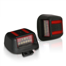 Load image into Gallery viewer, Nissan Titan 2007-2015 / Armada 2008-2015 / Frontier 2007-2021 / Xterra 2007-2015 / Suzuki Equator 2009-2012 White & Red Bar SMD LED License Plate Lights Clear Len