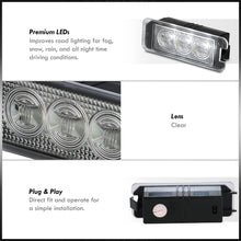 Load image into Gallery viewer, Bentley / Porsche / Seat / Skoda / Volkswagen White SMD LED License Plate Lights Clear Len
