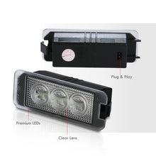 Load image into Gallery viewer, Bentley / Porsche / Seat / Skoda / Volkswagen White SMD LED License Plate Lights Clear Len