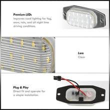 Load image into Gallery viewer, Lexus LX450 1996-1998 / Toyota FJ Cruiser XJ10 2007-2014 / Land Cruiser FJ80 1991-1997 White SMD LED License Plate Lights Clear Len