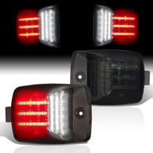 Load image into Gallery viewer, Toyota Tacoma 2005-2015 / Tundra 2000-2013 White & Red LED License Plate Lights Smoke Len