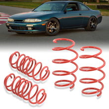 Load image into Gallery viewer, Nissan 240SX S14 1995-1998 Lowering Springs Red (Front ~1.4" / Rear ~1.0")