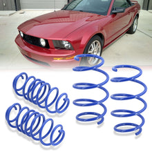 Load image into Gallery viewer, Ford Mustang V8 2005-2011 Lowering Springs Blue (Front ~ 1.9" / Rear ~ 2.5")