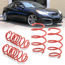 Load image into Gallery viewer, Hyundai Genesis Coupe 2010-2016 Lowering Springs Red (Front ~1.5" / Rear ~1.2")