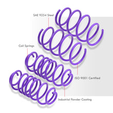 Load image into Gallery viewer, Ford Mustang 2005-2014 Lowering Springs Purple (V6 Drop Front ~1.1" / Rear ~1.9") (V8 Drop Front ~ 1.5" / Rear ~ 2.2")