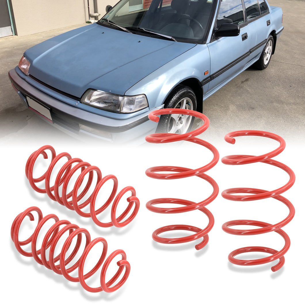 Honda Civic 1988-1991 / CRX 1988-1991 Lowering Springs Red (Front ~2.5