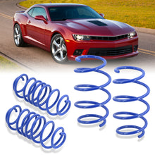 Load image into Gallery viewer, Chevy Camaro V8 2010-2015 Lowering Springs Blue (Front ~1.0" / Rear ~1.0")
