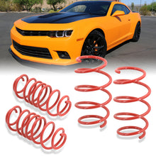 Load image into Gallery viewer, Chevy Camaro V8 2010-2015 Lowering Springs Red (Front ~1.0&quot; / Rear ~1.0&quot;)
