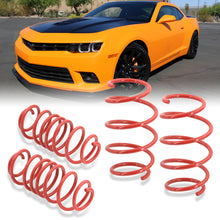 Load image into Gallery viewer, Chevy Camaro V8 2010-2015 Lowering Springs Red (Front ~1.0" / Rear ~1.0")