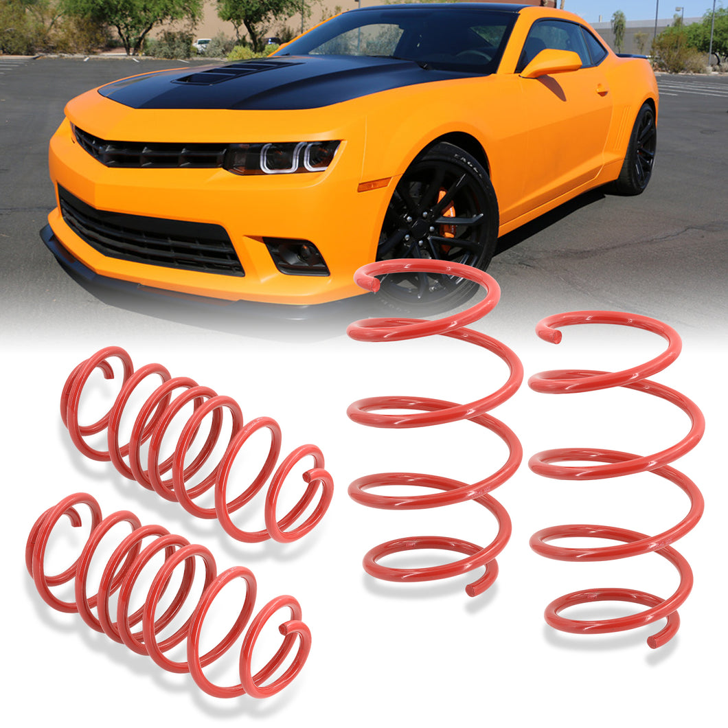 Chevy Camaro V8 2010-2015 Lowering Springs Red (Front ~1.0