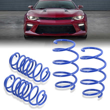 Load image into Gallery viewer, Chevy Camaro V8 2016-2021 Lowering Springs Blue (Front ~1.25" / Rear ~1.5")