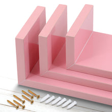 Load image into Gallery viewer, Wall Mounted U-Shaped Floating Shelves 3-Piece Pink