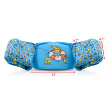 Load image into Gallery viewer, Kids Swim Float Life Jacket Vest with Arm Bands (20-50 LBS) Blue Crocodile