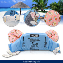 Load image into Gallery viewer, Kids Swim Float Life Jacket Vest with Arm Bands (20-50 LBS) Baby Blue Hedgehog
