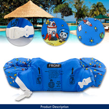 Load image into Gallery viewer, Kids Swim Float Life Jacket Vest with Arm Bands (20-50 LBS) Blue Rocket