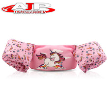 Load image into Gallery viewer, Kids Swim Float Life Jacket Vest with Arm Bands (20-50 LBS) Pink Unicorn