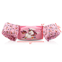 Load image into Gallery viewer, Kids Swim Float Life Jacket Vest with Arm Bands (20-50 LBS) Pink Unicorn