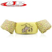 Load image into Gallery viewer, Kids Swim Float Life Jacket Vest with Arm Bands (20-50 LBS) Light Yellow Elephant