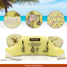 Load image into Gallery viewer, Kids Swim Float Life Jacket Vest with Arm Bands (20-50 LBS) Light Yellow Elephant