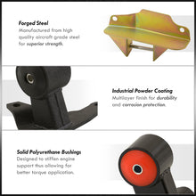 Load image into Gallery viewer, Honda Civic 1988-1991 / CRX 1988-1991 H Series H22 H23 Conversion Engine Motor Mount Black with Red Polyurethane Bushing