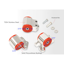 Load image into Gallery viewer, Honda Civic 1992-1995 / Del Sol 1993-1997 / Acura Integra 1994-2001 D to B Series Conversion Engine Motor Mount Silver with Red Polyurethane Bushings (3-Bolt Driver Side Mount Only)