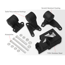 Load image into Gallery viewer, Honda Civic 1992-1995 / Acura Integra 1994-2001 H-Series H22 H23 Conversion Engine Motor Mount Black Polyurethane Bushings (Manual Transmission Only)