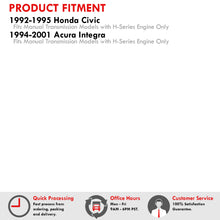 Load image into Gallery viewer, Honda Civic 1992-1995 / Acura Integra 1994-2001 H-Series H22 H23 Conversion Engine Motor Mount Black Polyurethane Bushings (Manual Transmission Only)